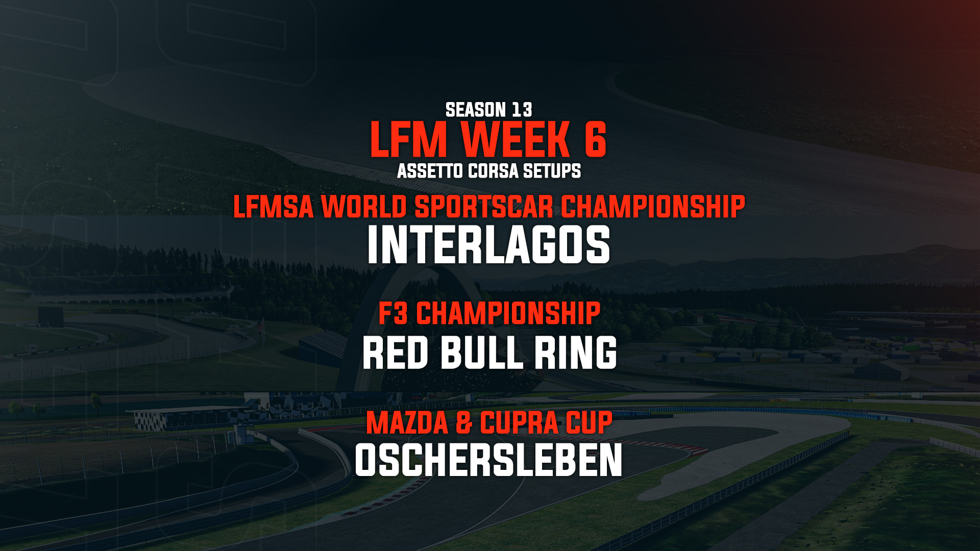 Week 6 infographic of lfm series tracks and series